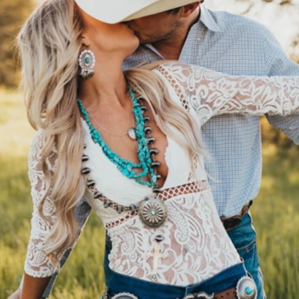 White lace bodysuit